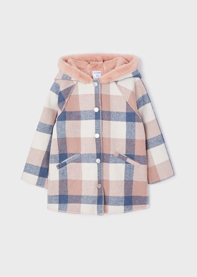 Abrigo cuadros Rosado 04 Años M4485