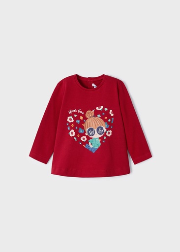 [JLT0160] Camiseta m/l Rojo 24 Meses M2098