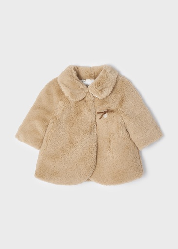 [JLT0339] Abrigo pelo Caramel 6-9 Meses M2405