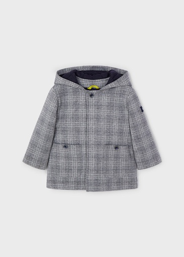 [JLT0366] Abrigo cuadro punto Gris Vig 12 Meses M2415