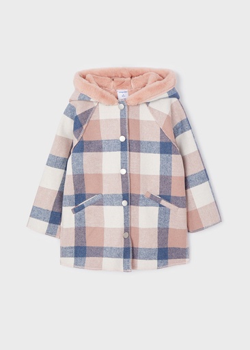 [JLT1245] Abrigo cuadros Rosado 06 Años M4485